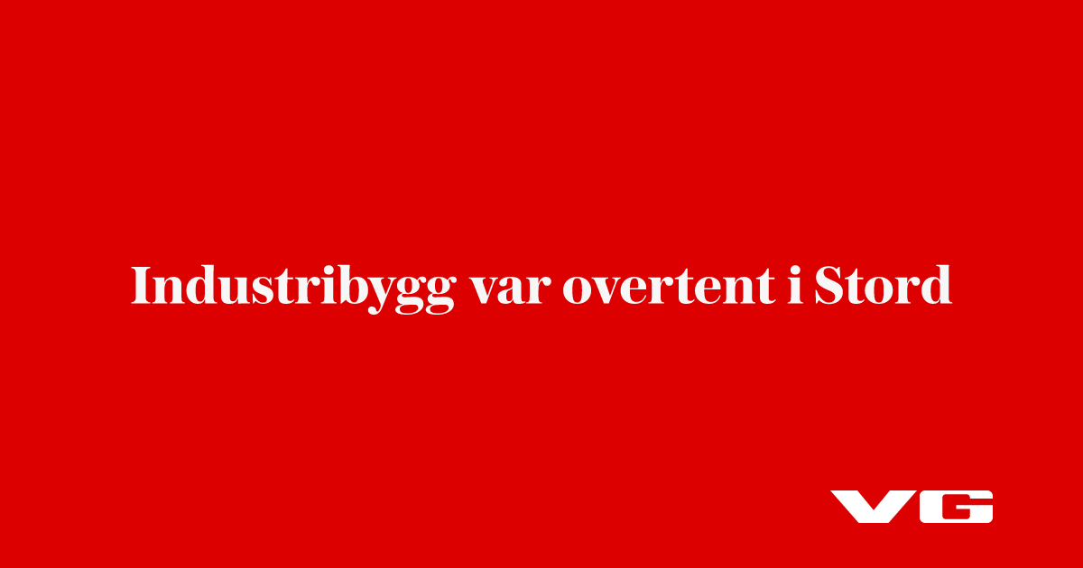Brann i industribygg i Stord: - Overtent
