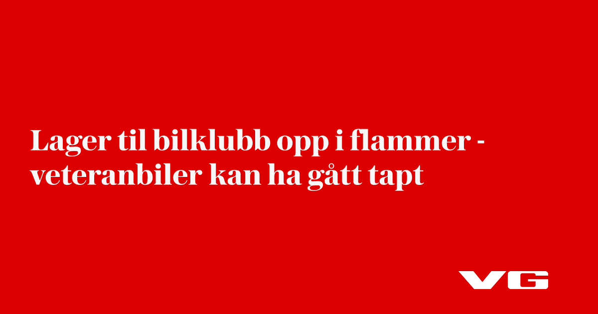 Brann i lagerbygg med biler i Sandnes