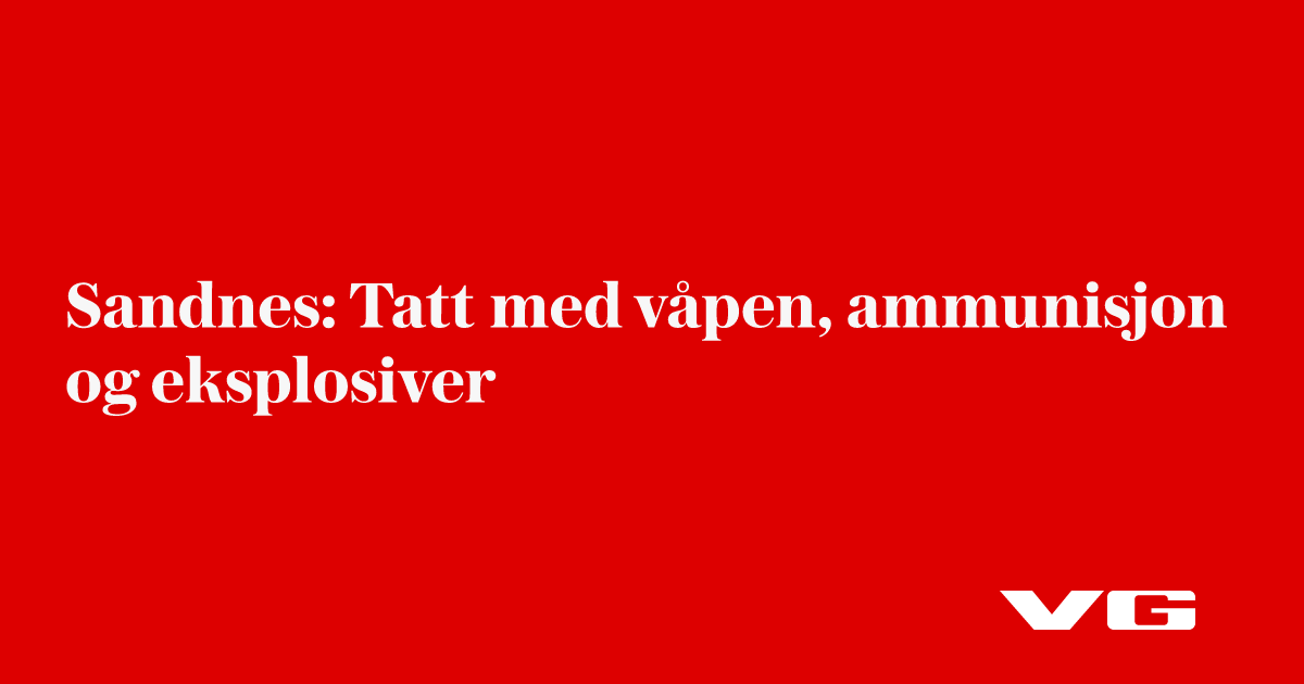 Sandnes: Tatt med våpen, ammunisjon og eksplosiver