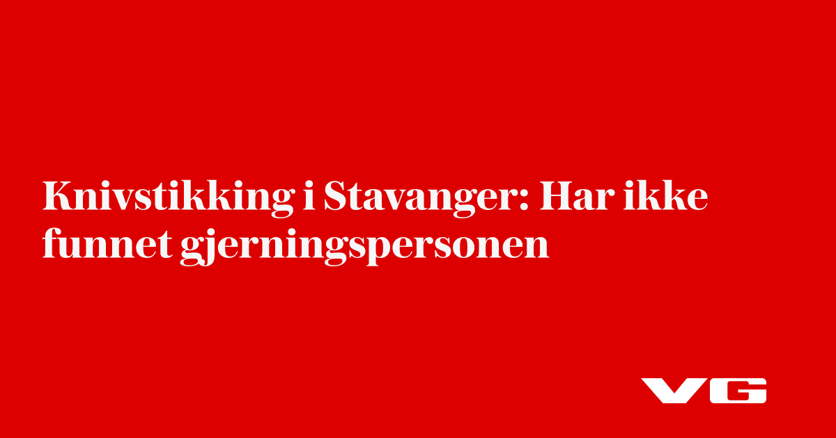 Leter etter gjerningsperson etter knivstikking i Stavanger