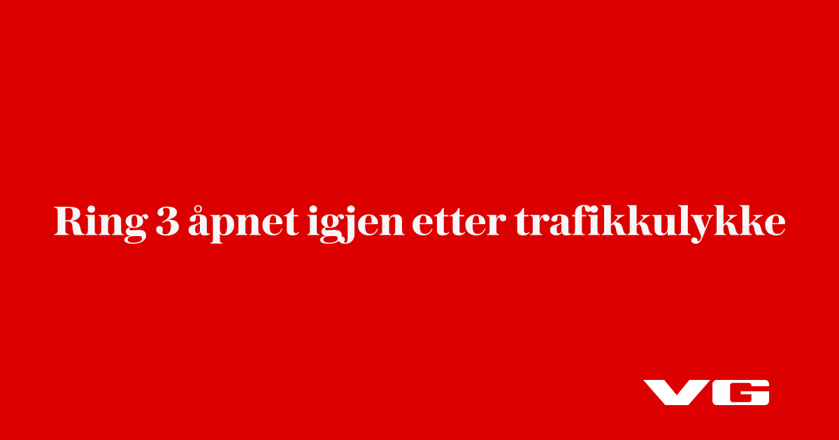 Melding om trafikkulykke i Oslo