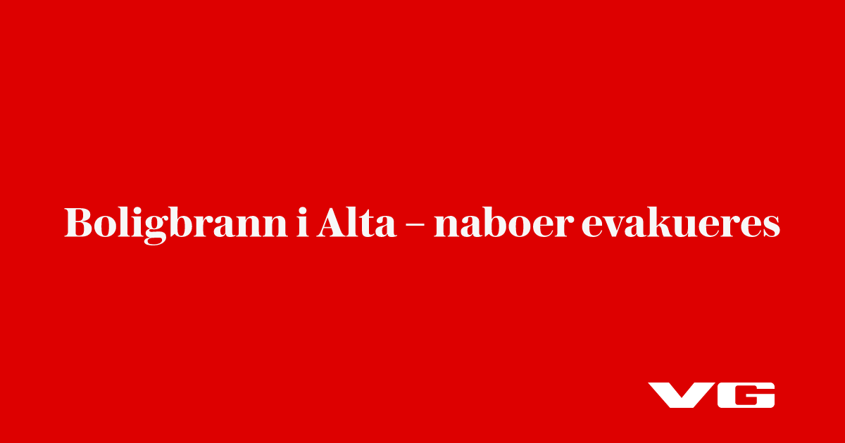 Boligbrann i Alta – naboer evakueres