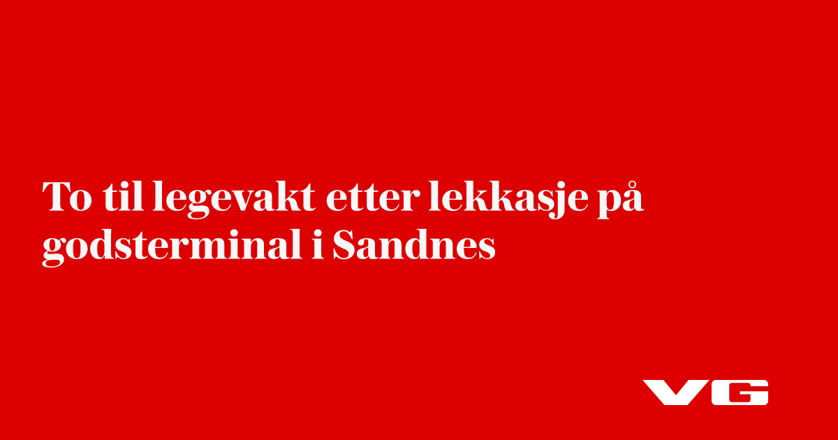 To til legevakt etter lekkasje på godsterminal i Sandnes