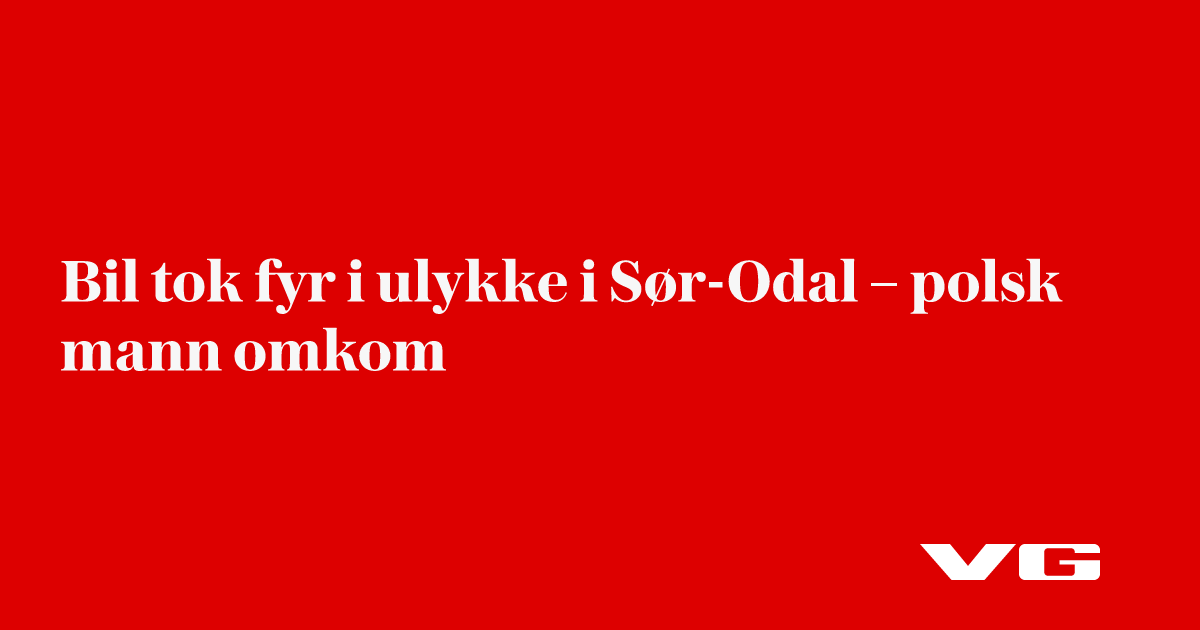 Kjøretøy tok fyr i ulykke i Sør-Odal – E16 stengt i lang tid