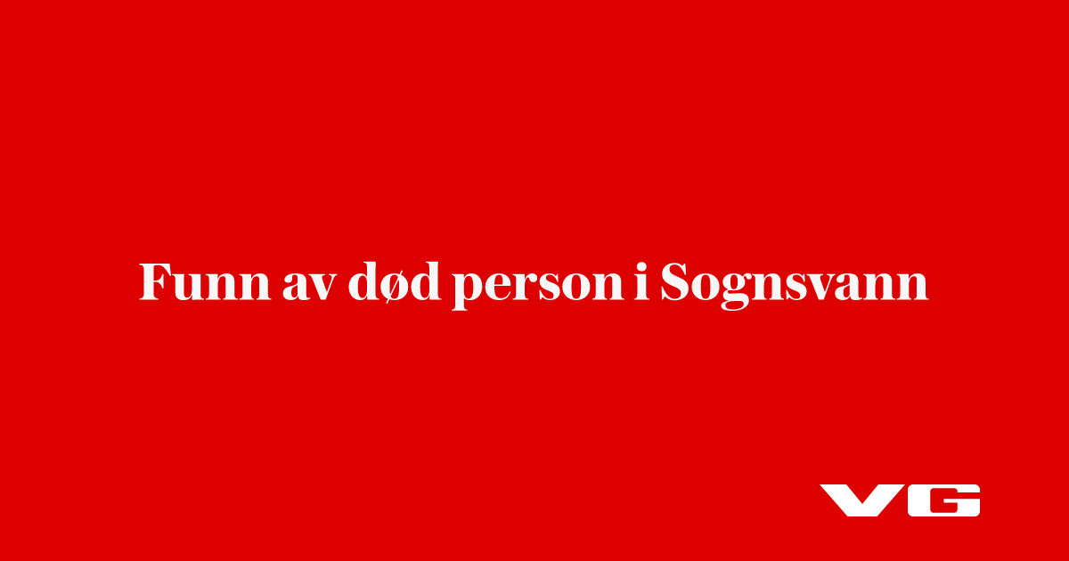 Funn av død person i Sognsvann