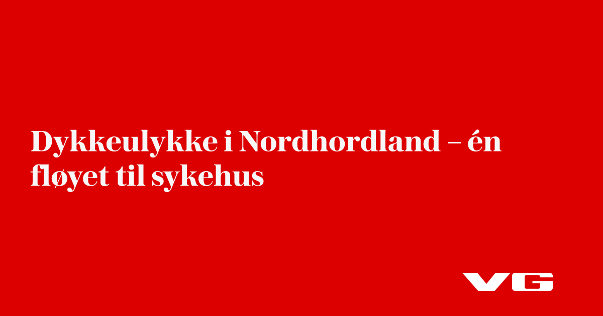 Dykkeulykke i Nordhordland: – Pågår livreddende førstehjelp