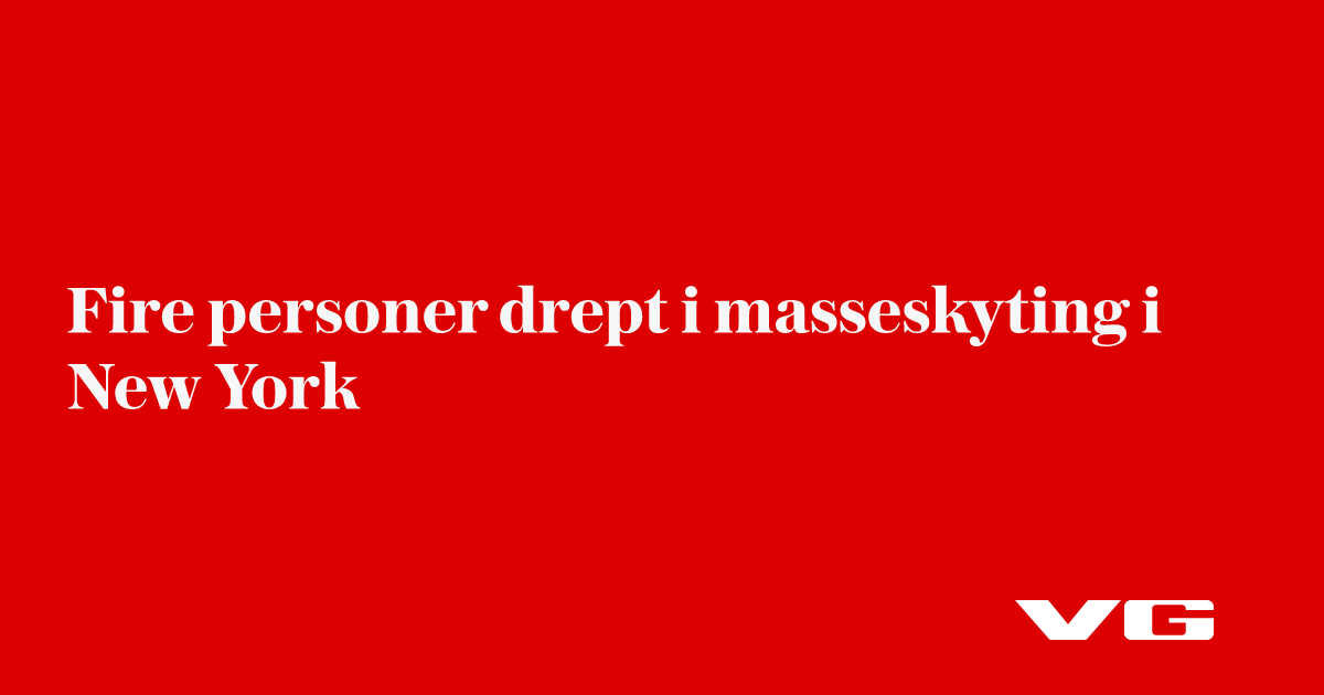 Minst tre drept i masseskyting i New York