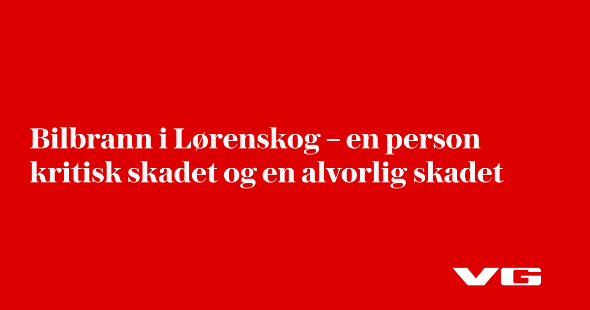 Bilbrann i Lørenskog - fire personer til sykehus
