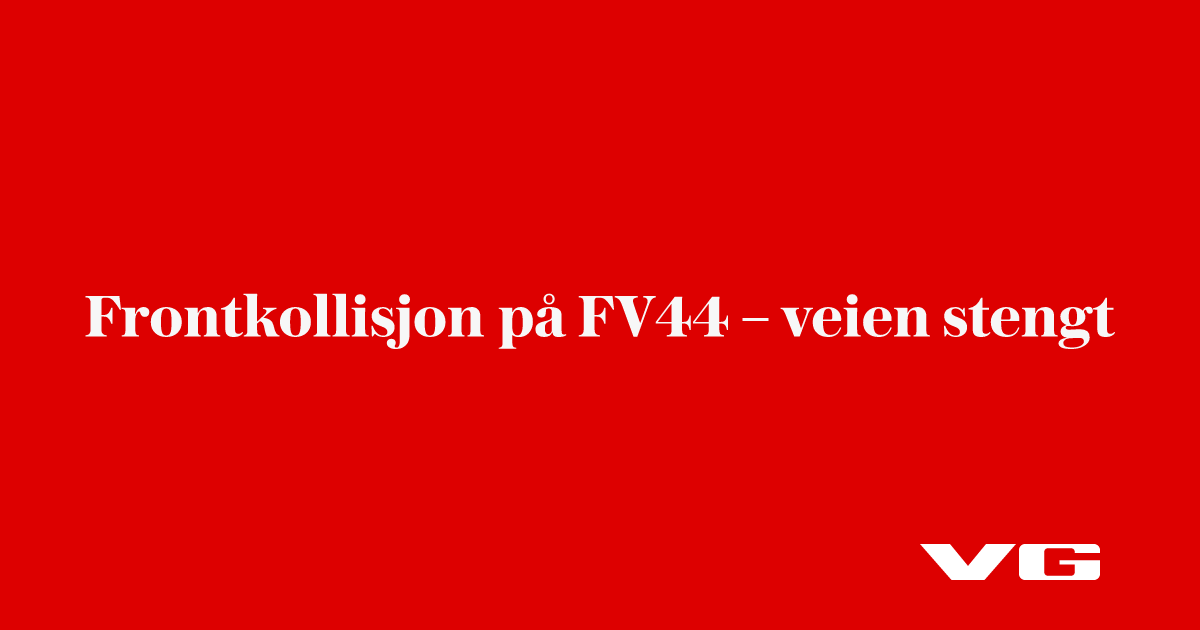 Frontkollisjon på FV44 – veien stengt