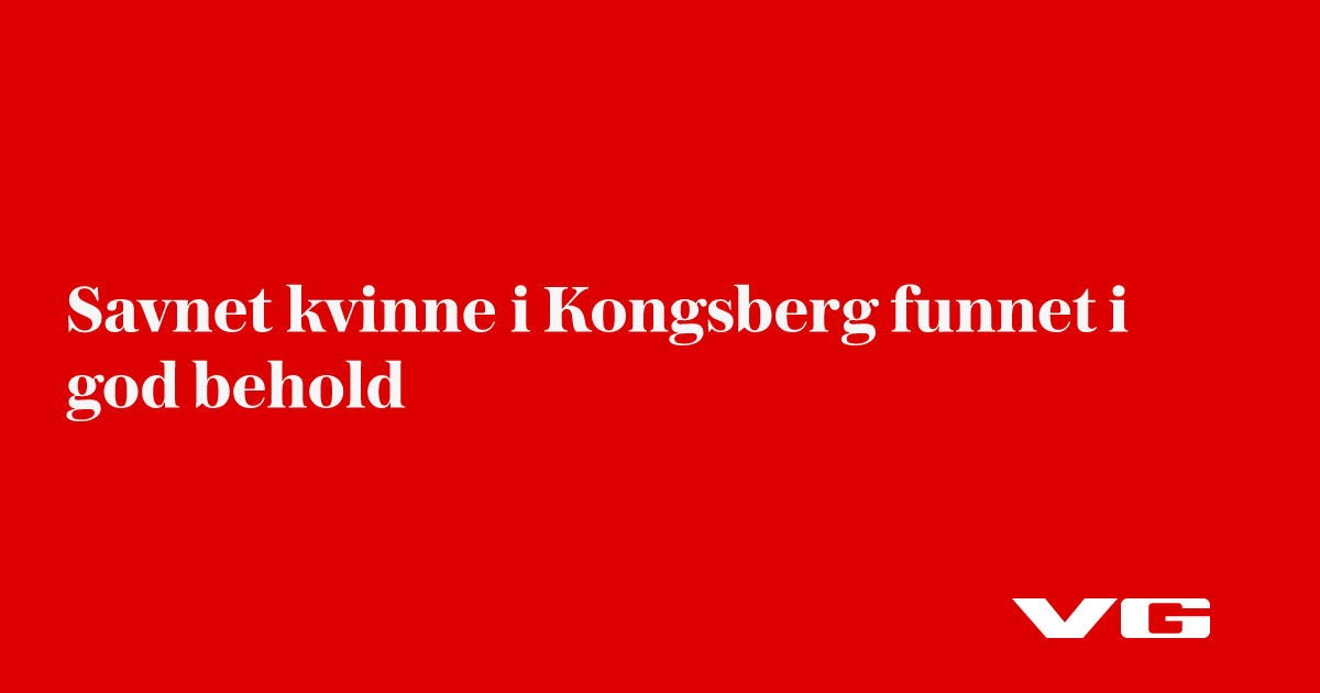 Leter etter savnet kvinne i Kongsberg