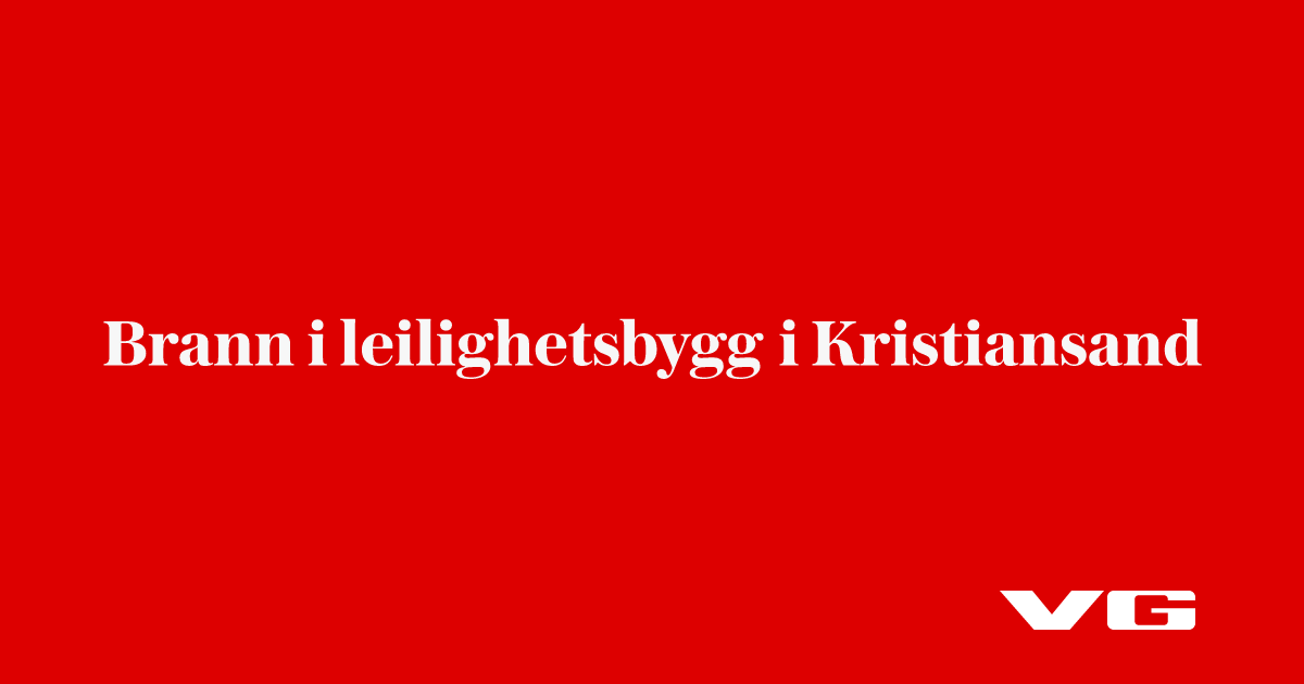 Brann i leilighetsbygg i Kristiansand