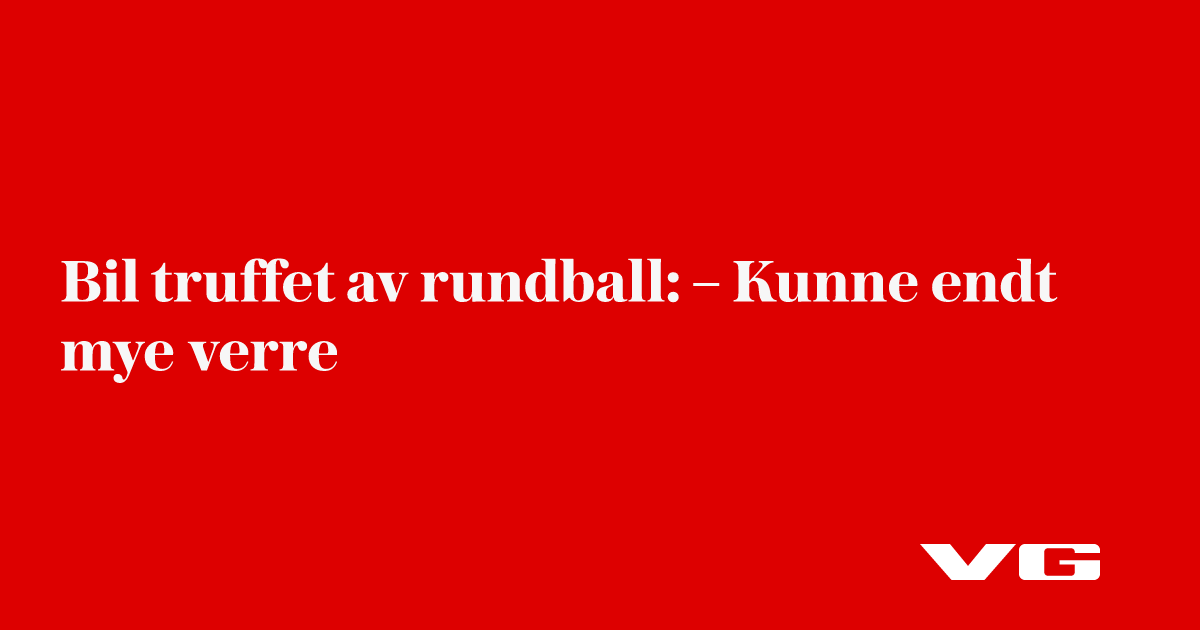 Bil truffet av rundball: – Kunne endt mye verre