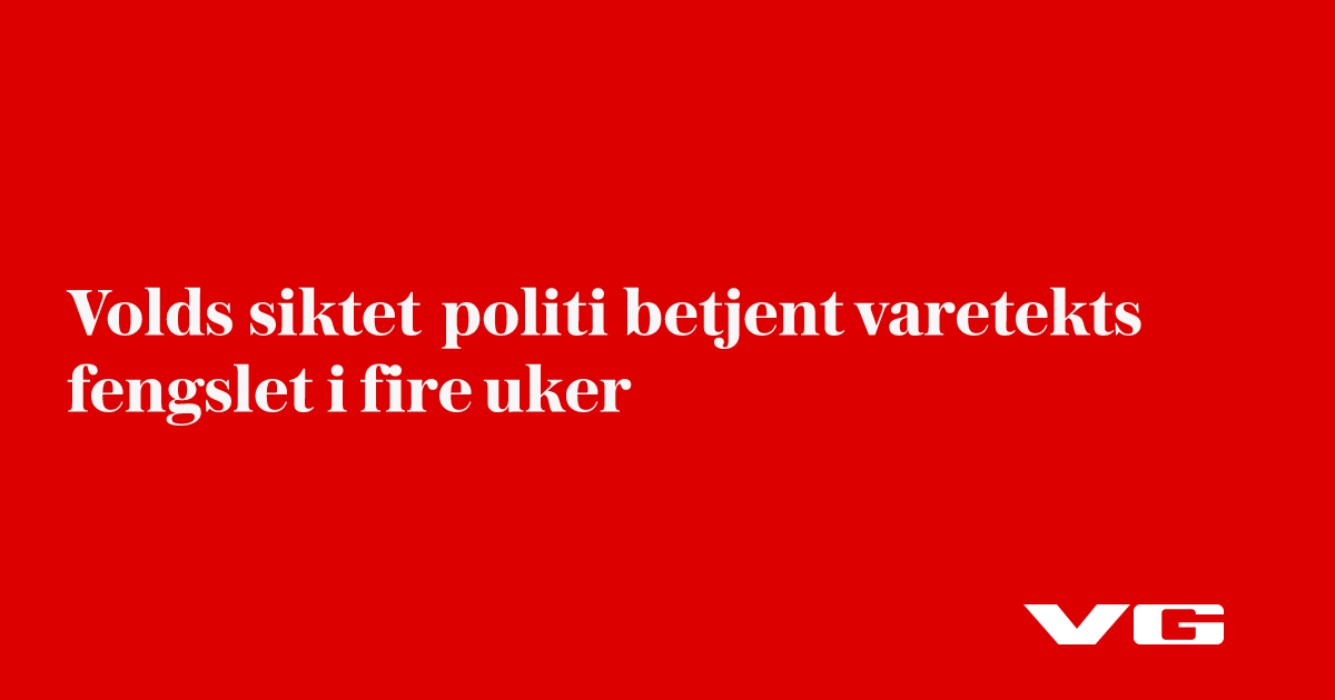 TV 2: Ber om fire uker varetektsfengsling for siktet politimann