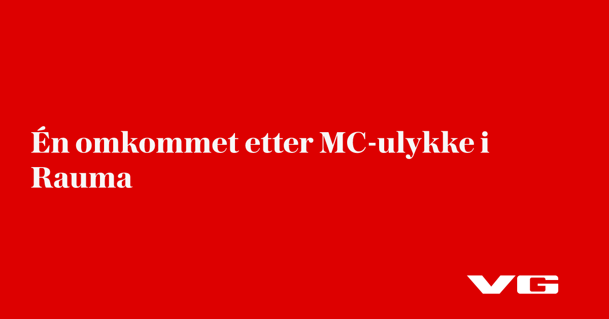 Alvorlig MC-ulykke i Rauma: Luft­ambulanse rekvirert