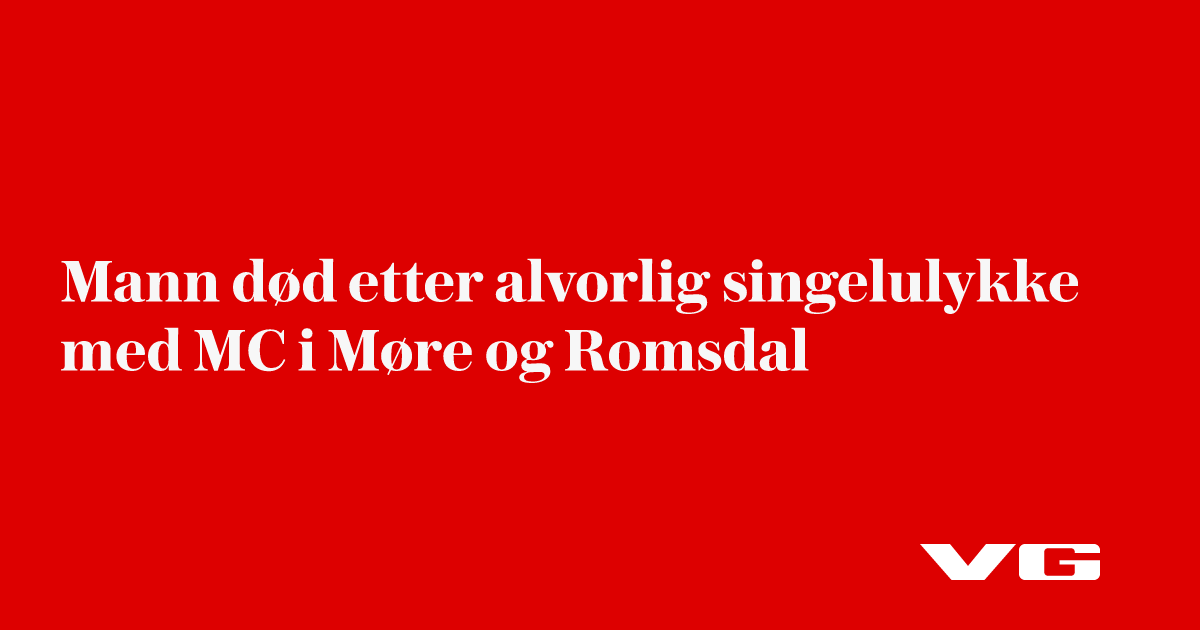 Melding om alvorlig singelulykke i Møre og Romsdal