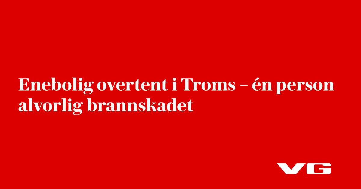 Hus overtent i Troms – én person skal ha blitt skadet