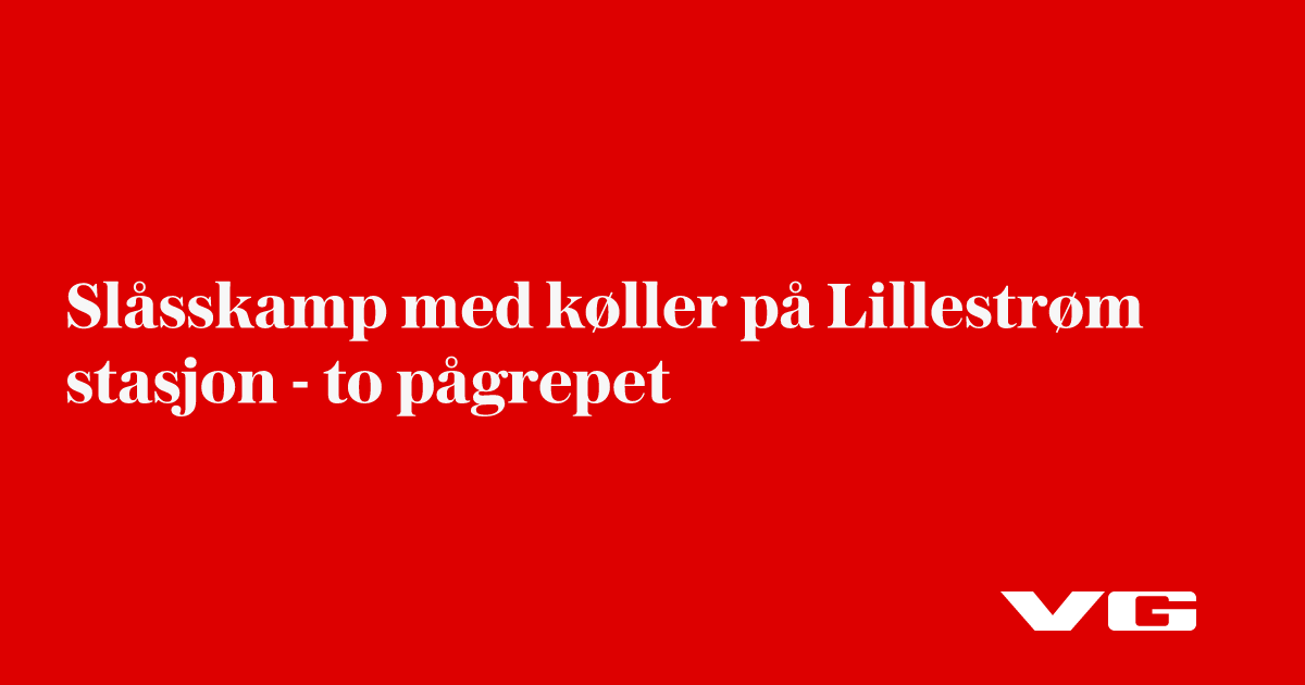 Slåsskamp med køller på Lillestrøm stasjon