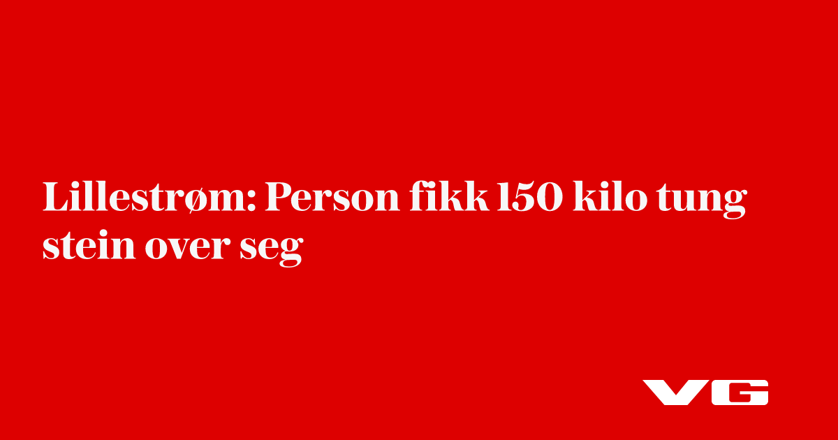 Lillestrøm: Person fikk 150 kilo tung stein over seg