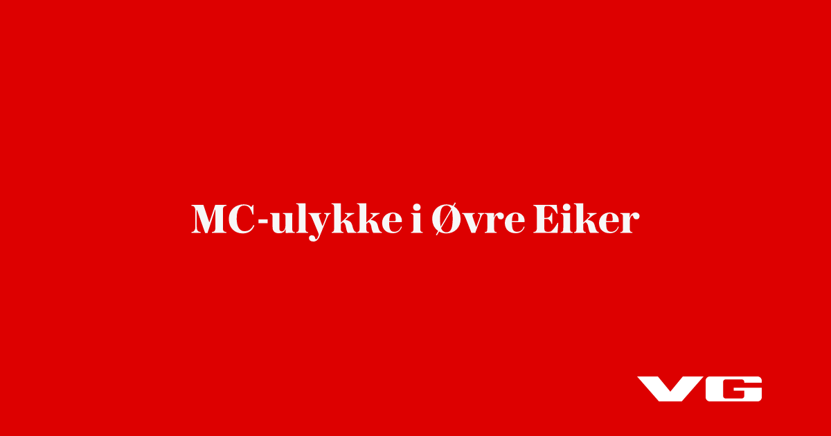 MC-ulykke i Øvre Eiker