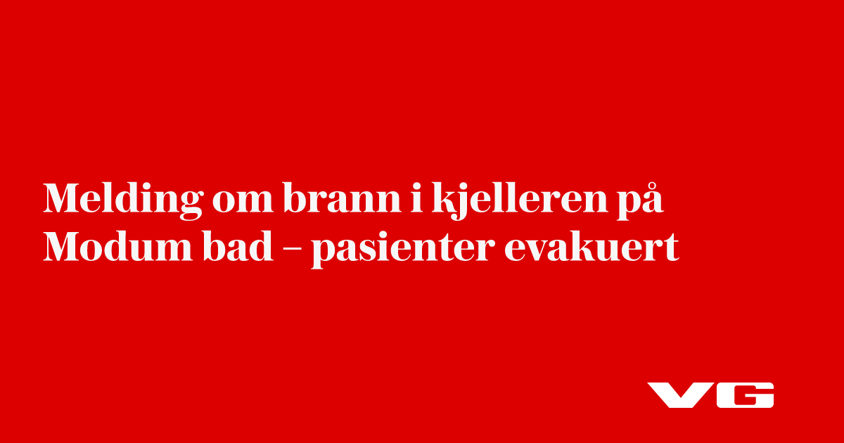 Melding om brann i kjelleren på Modum bad – pasienter evakuert