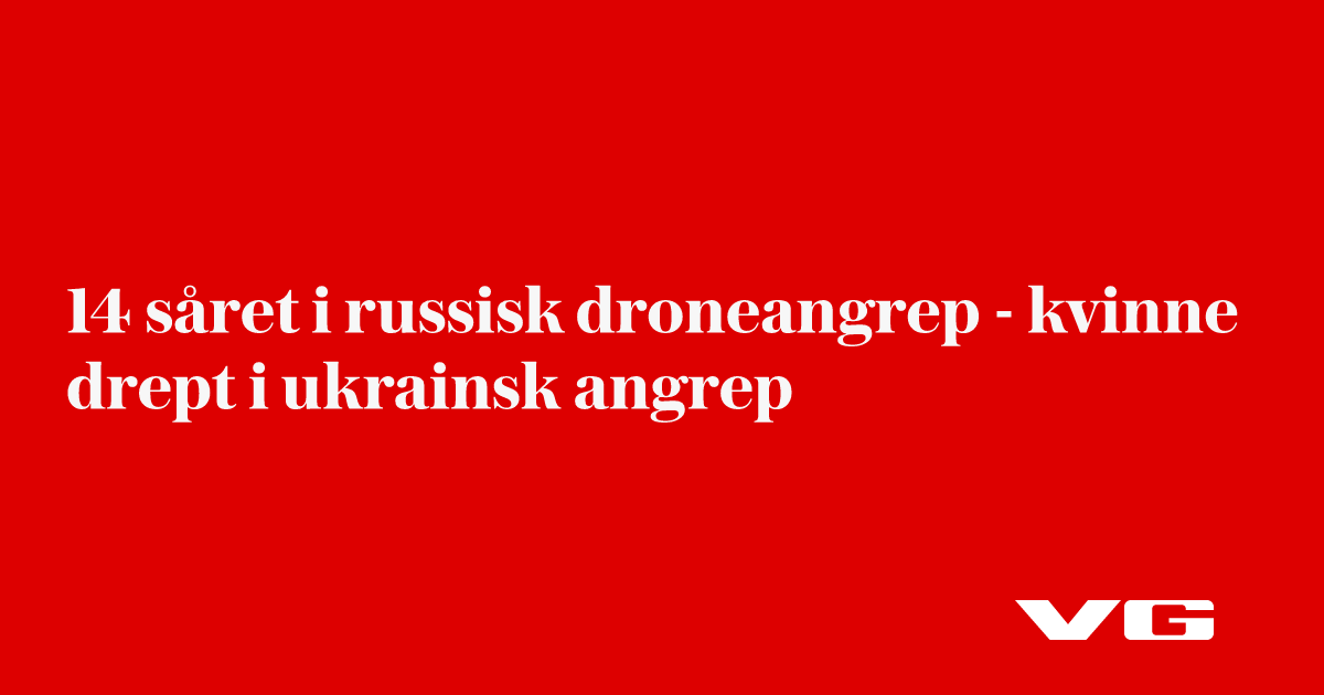 14 såret i russisk droneangrep, ifølge Kyiv-ordfører – jernbane skal være ødelagt