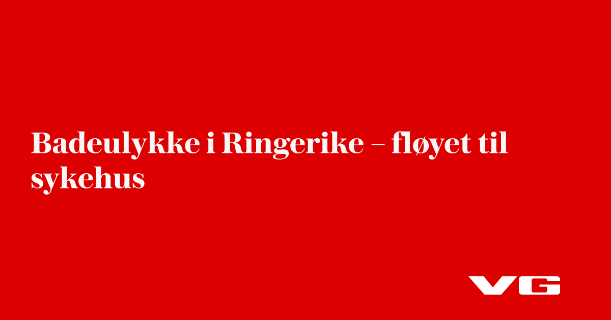 Badeulykke i Ringerike – pågår hjerte- og lungeredning