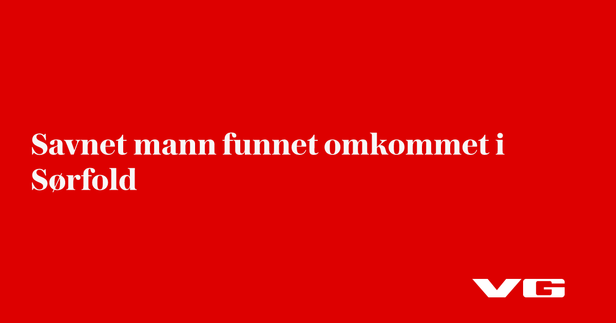 Savnet mann funnet omkommet i Sørfold