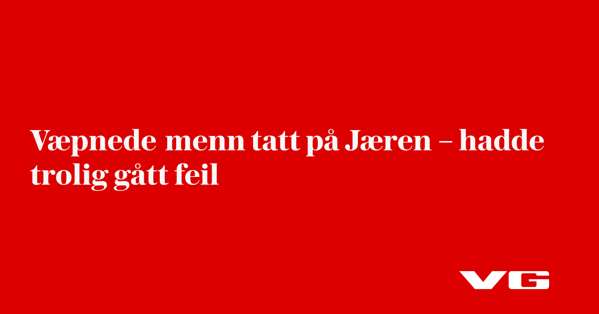 Væpnede menn tatt på Jæren – hadde trolig gått feil