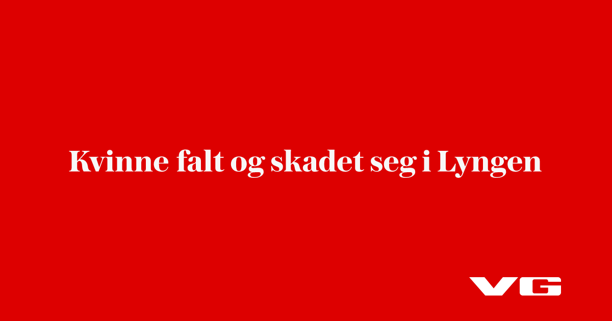 Kvinne falt og skadet seg i Lyngen