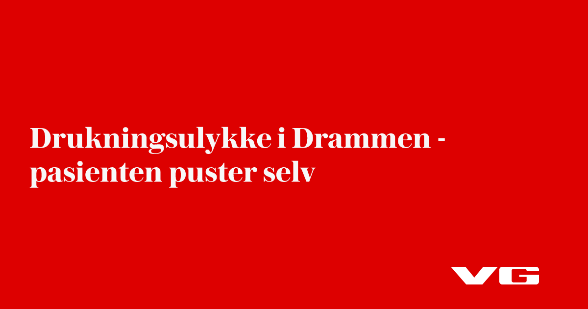 Drukningsulykke i Drammen - livreddende førstehjelp pågår