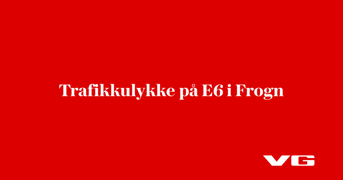 Trafikkulykke på E6 i Frogn