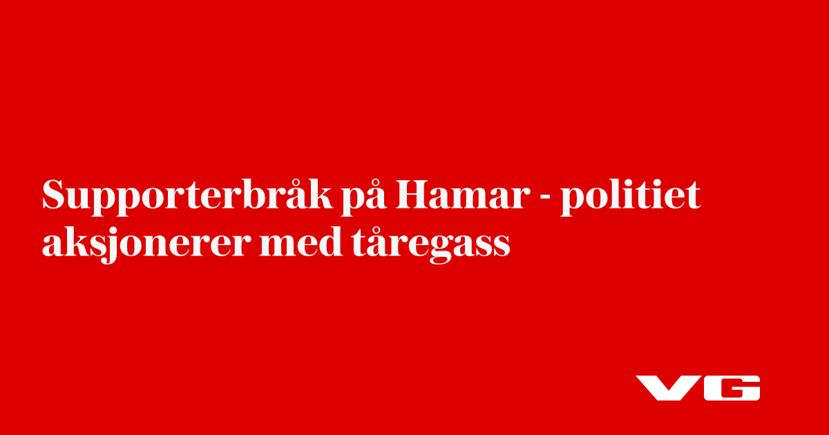 Supporterbråk på Hamar - politiet aksjonerer med tåregass
