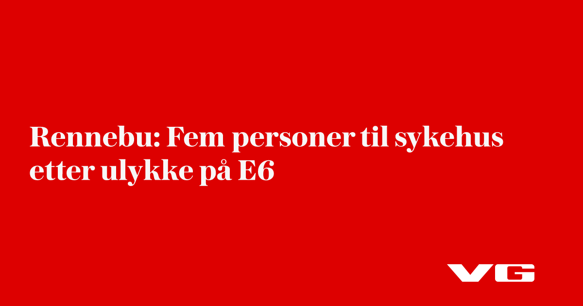 Rennebu: Fem personer til sykehus etter ulykke på E6