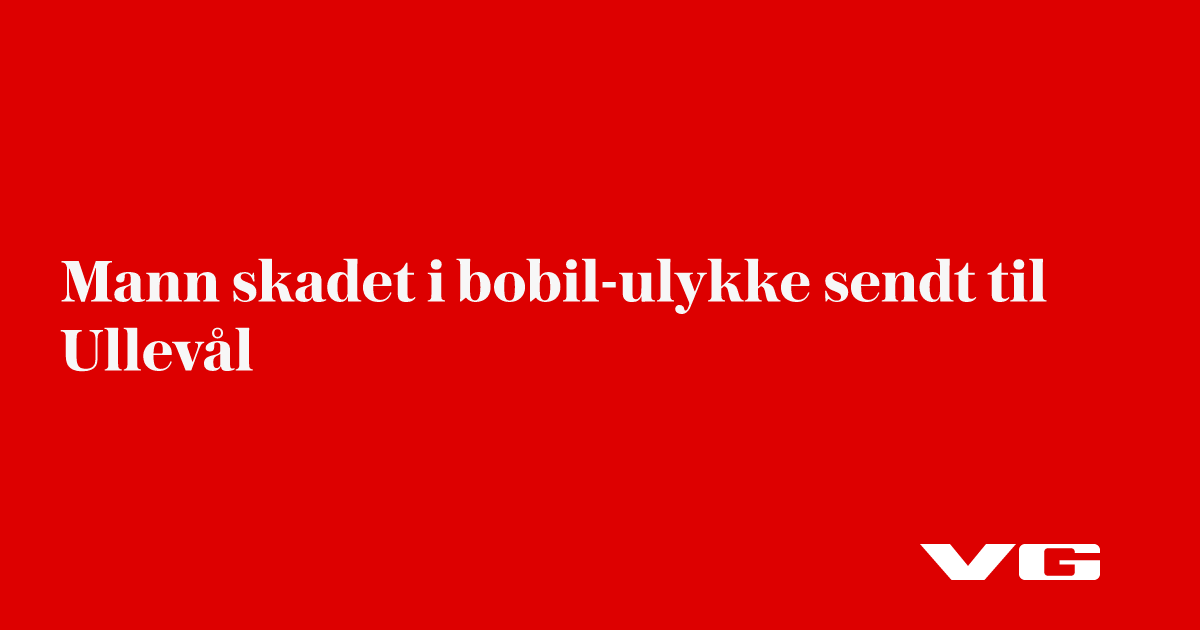 Mann har fått campingbil over seg