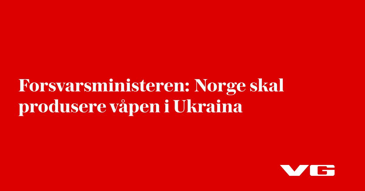 Zelenskyj: Forsvarsminister Sandvik er på besøk i Ukraina