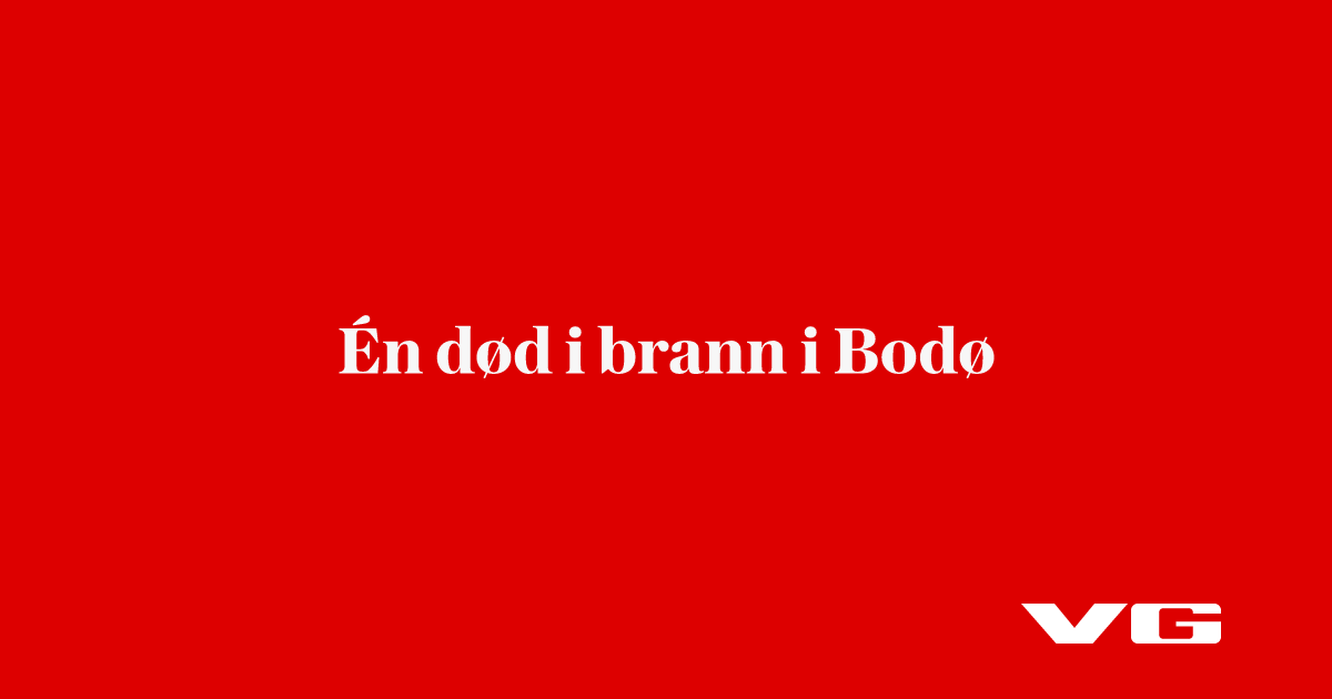 Én død i brann i Bodø