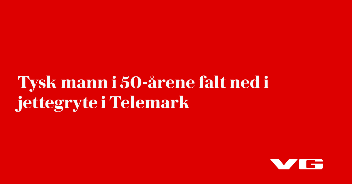 Person falt ned i jettegryte i Telemark
