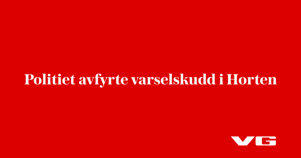 Politiet avfyrte varselskudd i Horten
