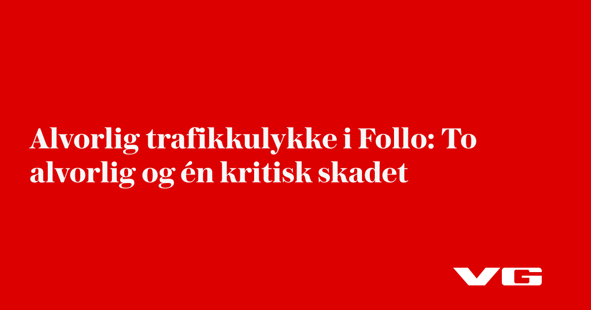 Alvorlig trafikkulykke i Follo: To alvorlig og én kritisk skadet