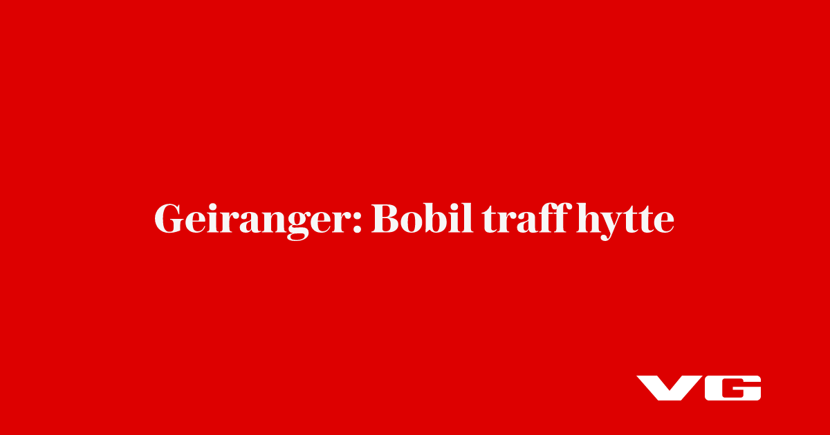 Geiranger: Bobil traff hytte