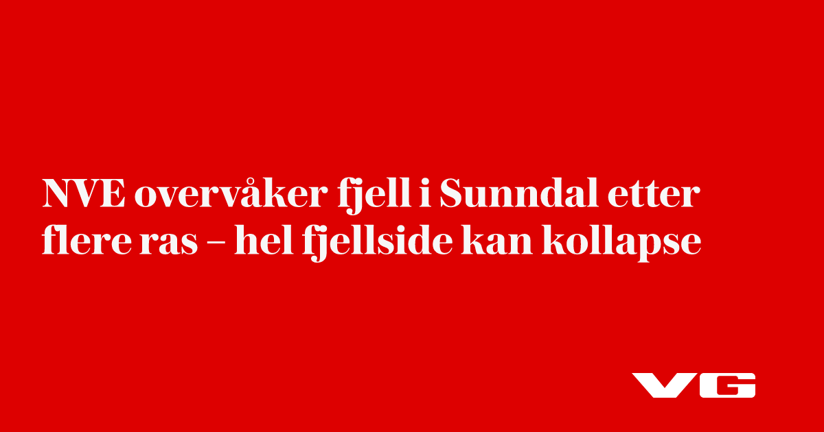 NVE overvåker fjell i Sunndal etter flere ras – hel fjellside kan kollapse