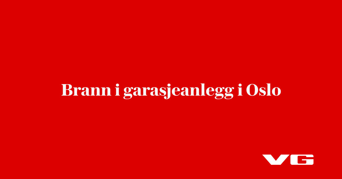 Brann i garasjeanlegg i Oslo