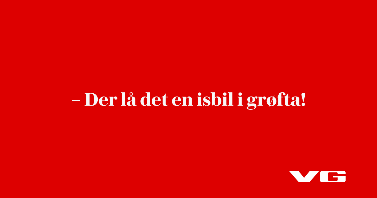 Isbil har kjørt av veien i Asker