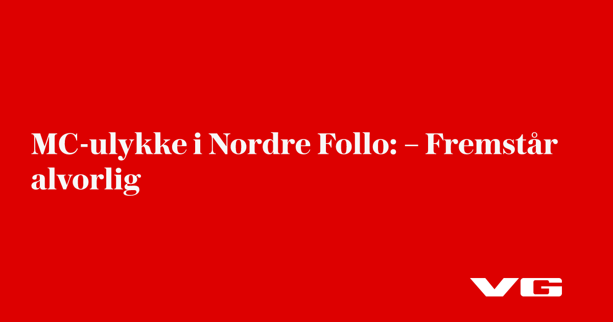 MC-ulykke i Nordre Follo: – Fremstår alvorlig