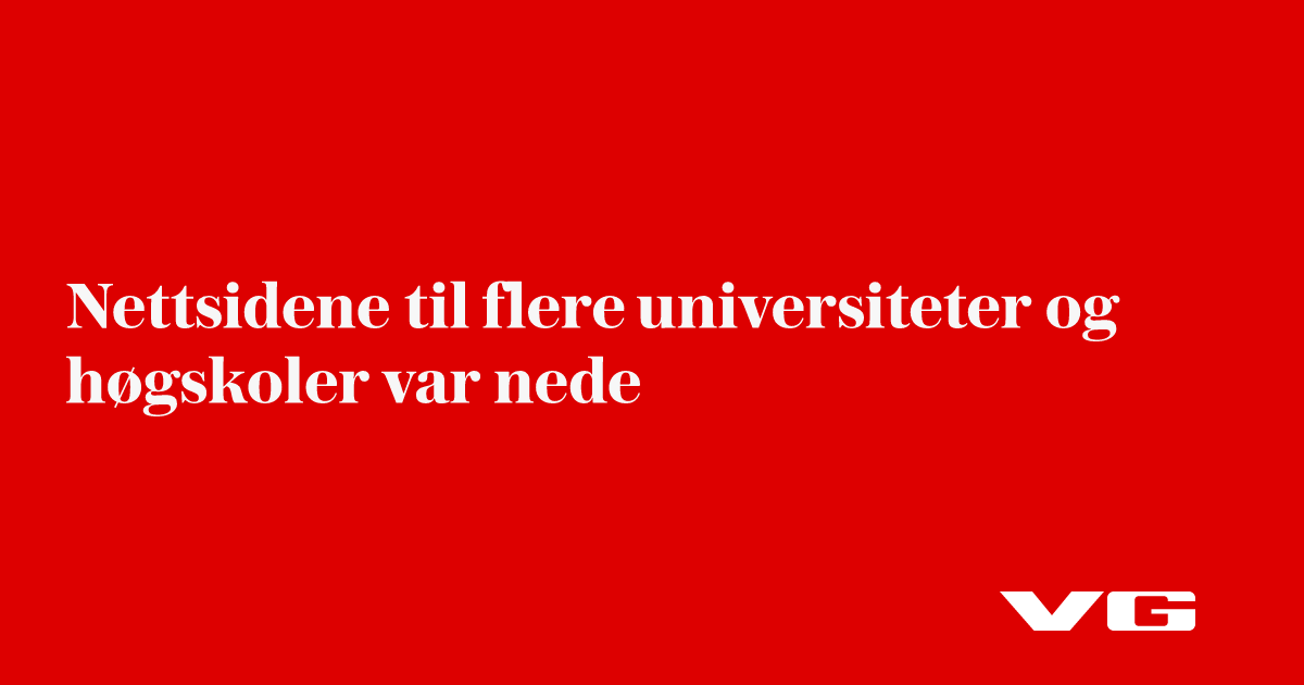 Nettsidene til flere universiteter og høgskoler er nede