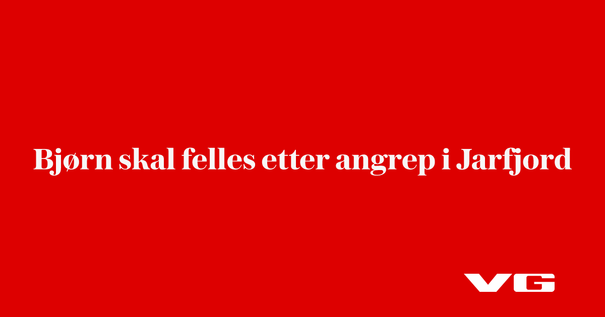 Miljødirektoratet: Har besluttet å felle bjørn i Jarfjord
